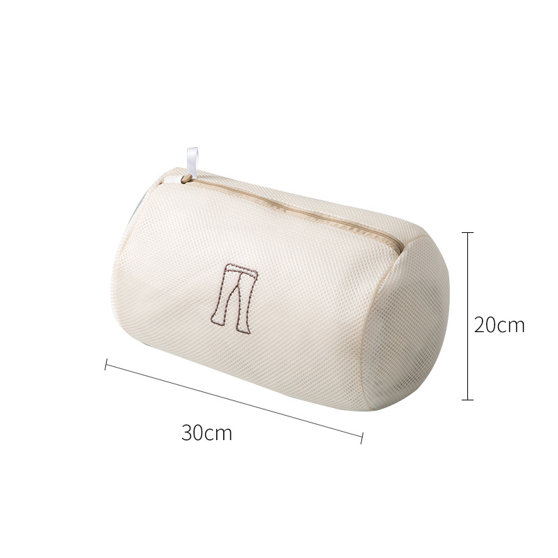 Mooie Beige Waszak Exqusite Geborduurd Patroon Voor Ingedeeld Wassen Fijne Mesh Wassen Tassen In Machine: B Cylinder