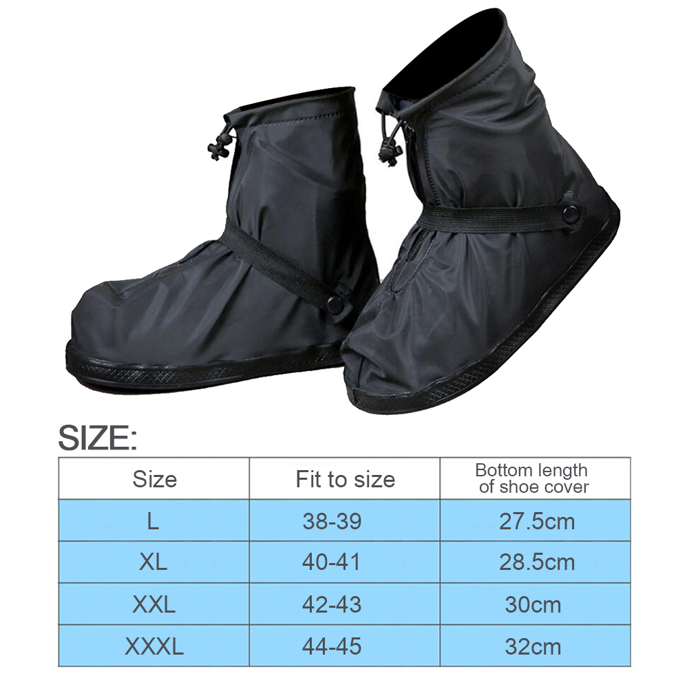 Rutschfeste wasserdichte überschuhe wasserdicht wiederverwendbar motorrad fahrrad fahrradstiefel regenschuhe überschuhe mittelrohr unisex