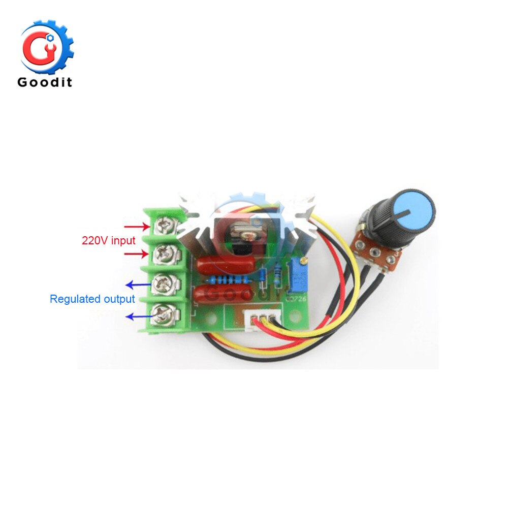 Ac 50v-220v 2000w scr spenningsregulatorer dimmer, motorhastighetsregulator regulator termostat, elektronisk juster stabilisatormodul