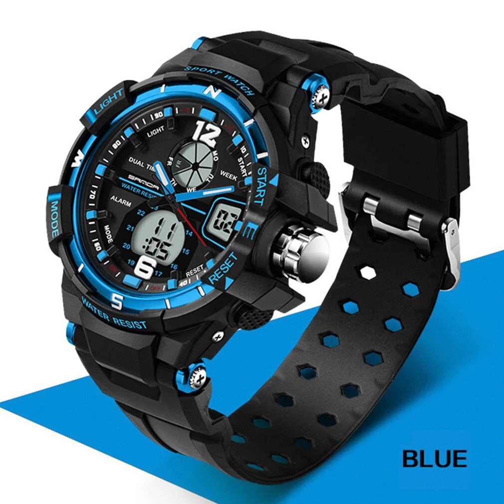 Lovers' Wrist Watch Water Resistant Sport Watch Unisex Multifunctional Electronic Watch for Boys GirlsN