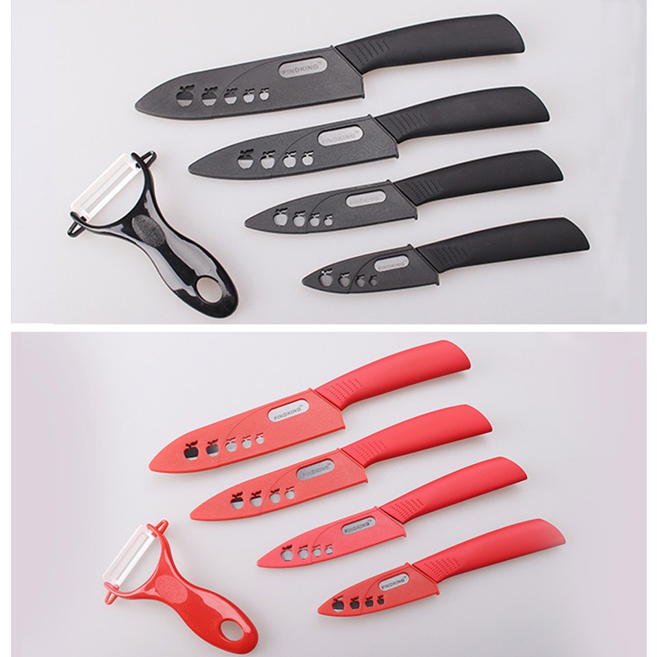 Bästa keramiska knivar och skalare set svart bladhandtag keramisk kniv 3 &quot; 4 &quot; 5 6 tums täcker kökskniv set verktyg