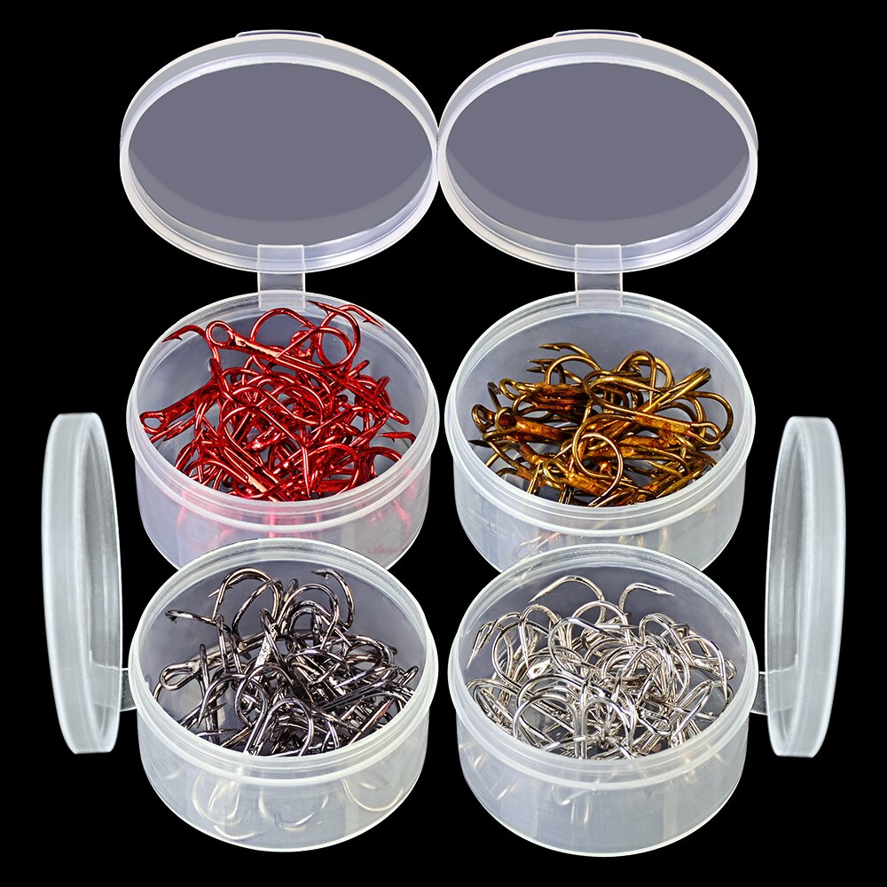 20pcs/Box Fishing Hook 2/4/6/8/10# Triple Fishhook High Carbon Steel Antirust Treble Hooks Carp Catfish Anzol Peche Tackle