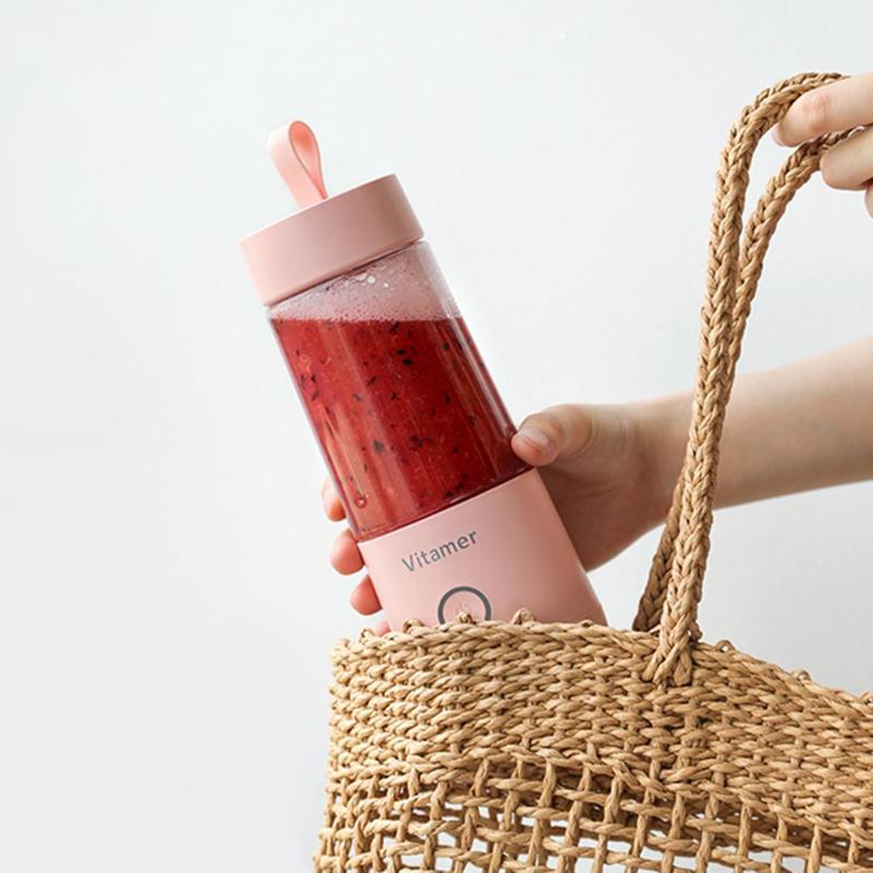 350/380ml 4 terää kannettava mehupuristin kuppi usb ladattava tehosekoitin smoothie hedelmä-vihannessekoitin soijapapujäämurskain lihamylly