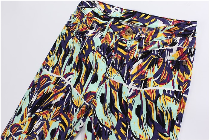 3d skinny jeans med print til mænd til mænd casual stretch bomulds blomsterbukser graffiti malede lange bukser