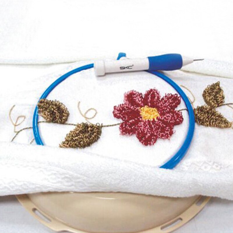 Lmdz 2 stk broderiramme sæt plast broderi stativ bøjle ring med holder støtte til 2 side broderi cross diy