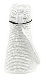Chapeau de soleil pliable à Large bord pour femmes, casquette à nœud papillon, de plage, de , d'été, 13 couleurs,: WHITE