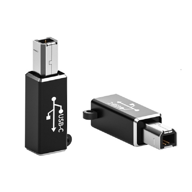 USB Typ C Buchse auf USB B Stecker Adapter für Scanner Drucker Konverter USB C Datenübertragungsadapter für Midi- Regler Tastatur: Weiß