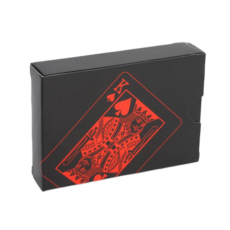 Super vandtætte spillekort cool sort plast poker pvc luksus folie poker spillekort standard størrelse 52 + 2 poker