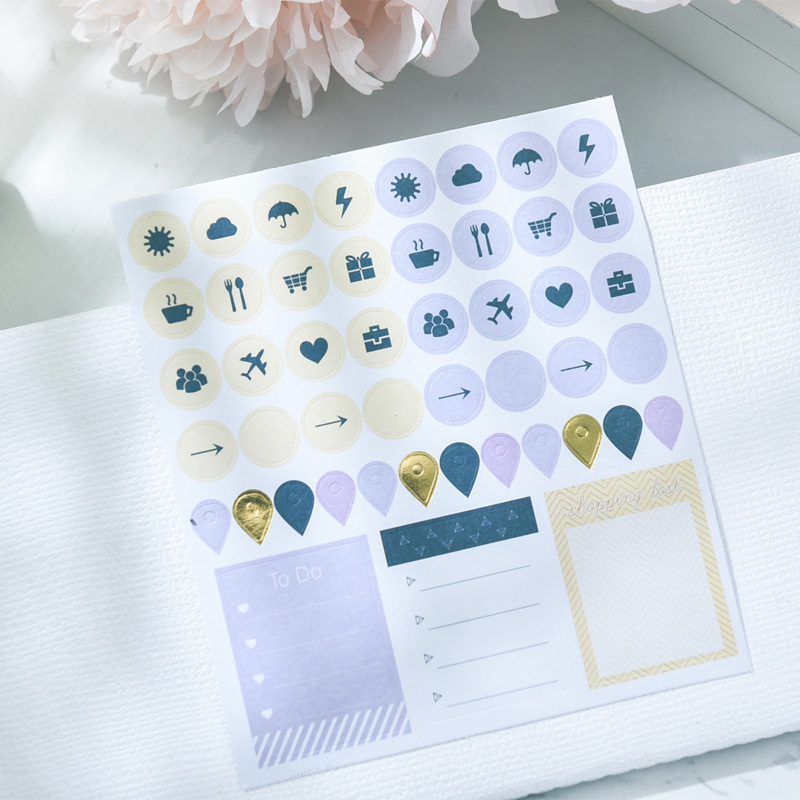 ZFPARTY 4pcs Happy Day Stickers for Scrapbooking DIY Projects/Photo Album/Card Making Crafts