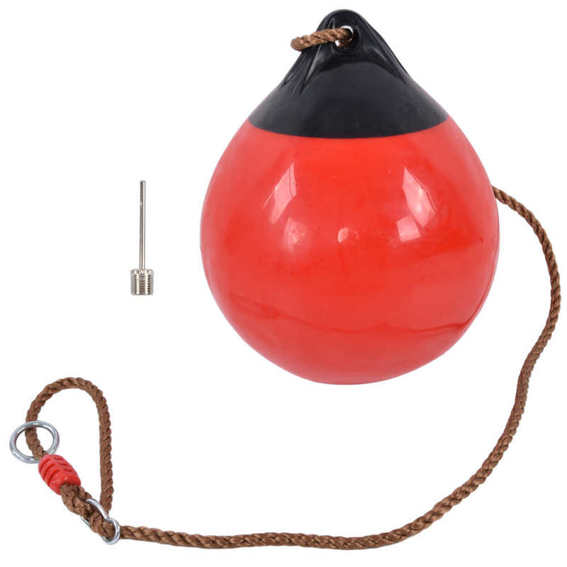 Siège de balançoire gonflable 29cm/11,4 pouces, petit ballon rouge avec chaîne à corde suspendue pour jardin intérieur et extérieur, jouets de Sport de plage