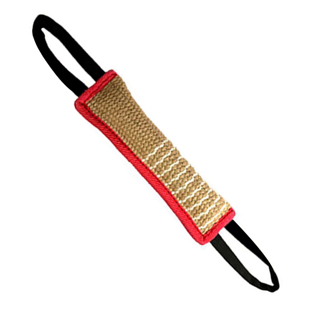 Coarse bite stick for bite bite and molar dog bite stick with 2 rope handles durable dog training chewing belt toy: A4