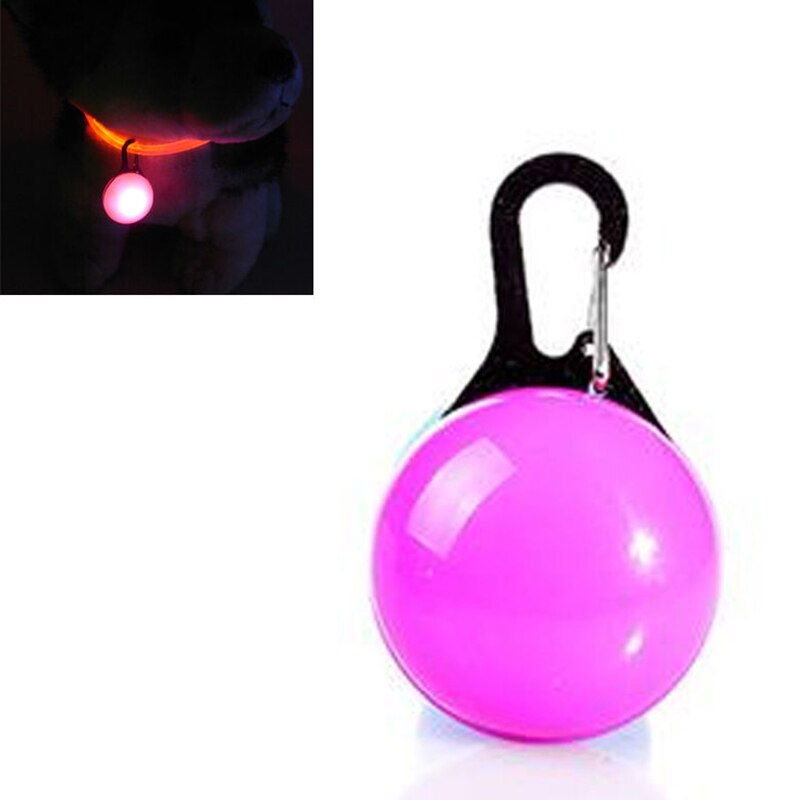 Huisdier nachtveiligheid led zaklamp halsband hond gids lichten gloeiende hanger ketting huisdier lichtgevende heldere gloeiende halsband in het donker 8: Roze