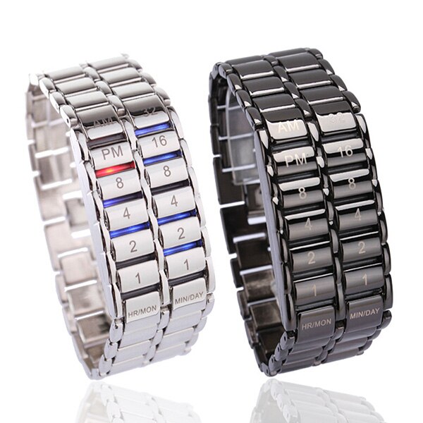 Men's Binary LED Digital Quartz Wrist Watch Father's Day SUB