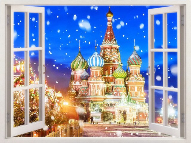 HUACAN peinture par numéros fenêtre paysage dessin sur toile peint à la main Art photo Kits bricolage décoration de la maison: SZHC1-2609