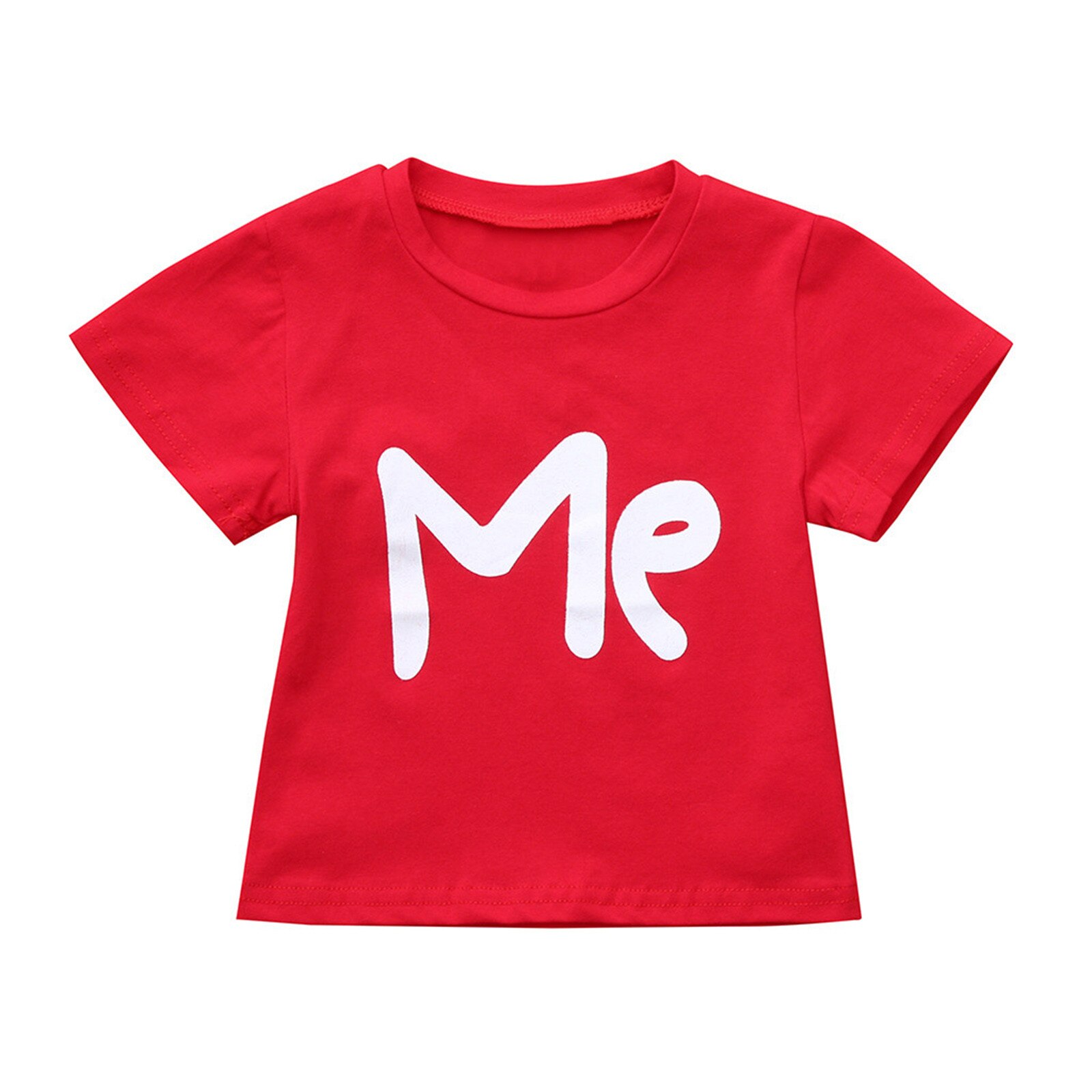 Valentine Brief Print T-shirt Tops Familie Kleding Plus Size Vintage Футболки T-shirts Peuter Kids Baby Jongens Meisjes