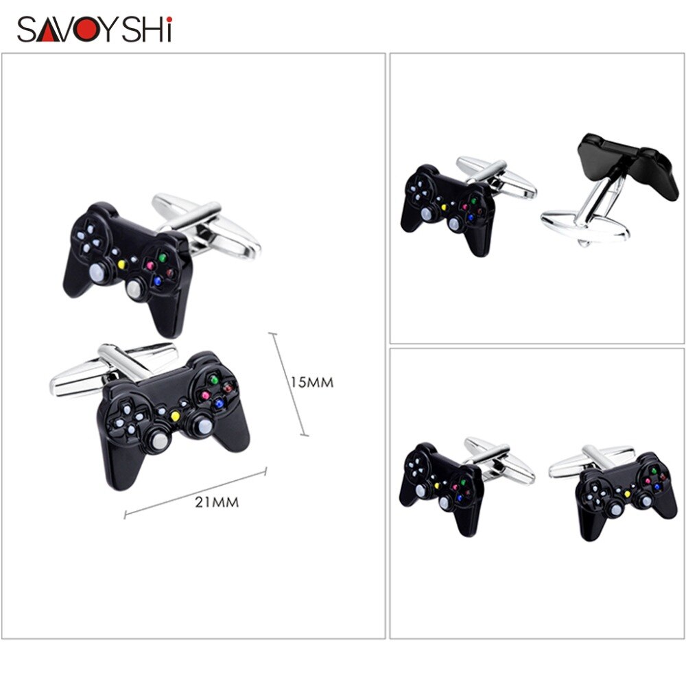 SAVOYSHI Remote Control Shape Cufflinks for Mens Shirt Cuffs Brand Novelty Enamel Cuff links DIY Jewelry