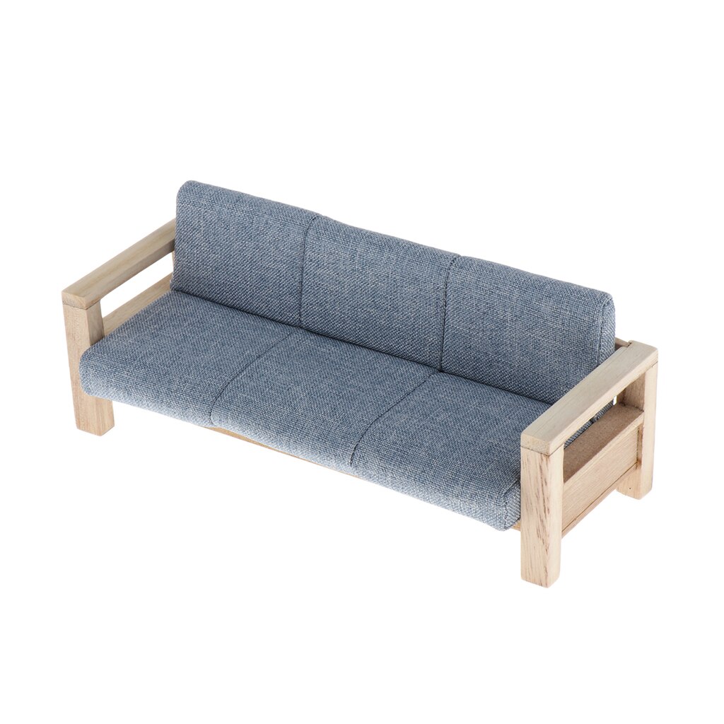 1:12 Poppenhuis Meubels-3 Zitsbank Meubels Model Voor Poppenhuis Elke Kamers Decor, Ins Eenvoudige Stijl