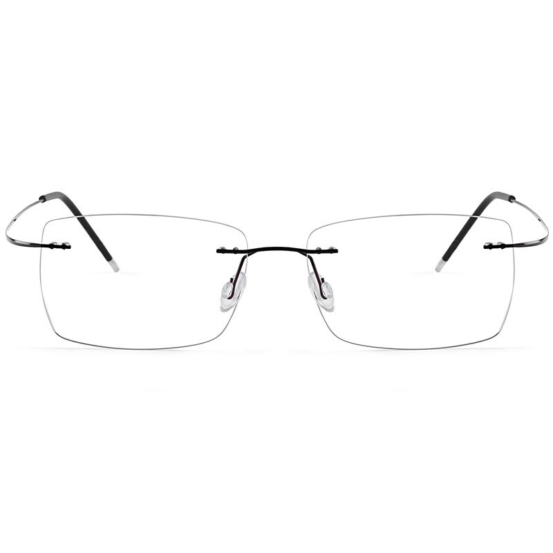 Randlose Titan Brillen Rahmen Super Leichtgewichtige flexibel Titan Legierung Tempel Beine Optische Gläser Rezept Frameles