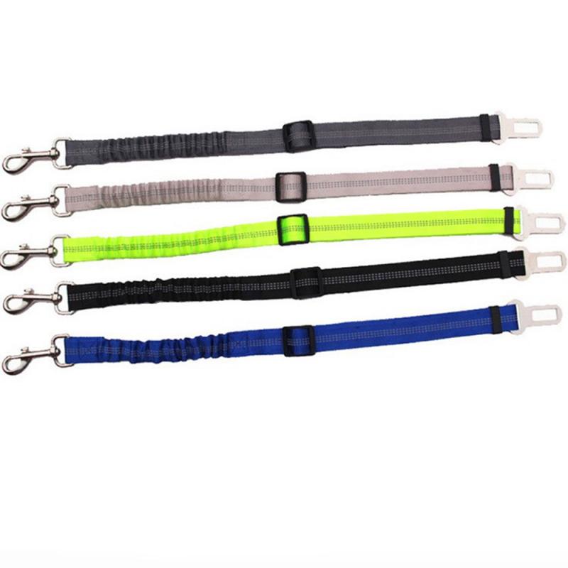 Anti-Shock Pet Dog Car Seat Belt Clip Bungee Lead Vehicle Travel Safety Harness