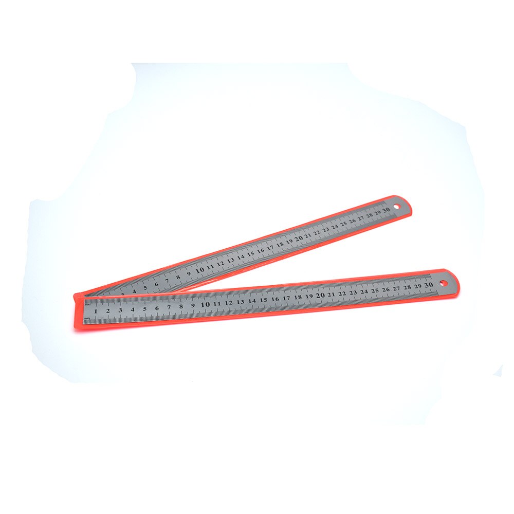 Regla De Acero Inoxidable 30 Cm / 12 Pulgadas - Doble Escala (métrica E Imperial), Borde Recto