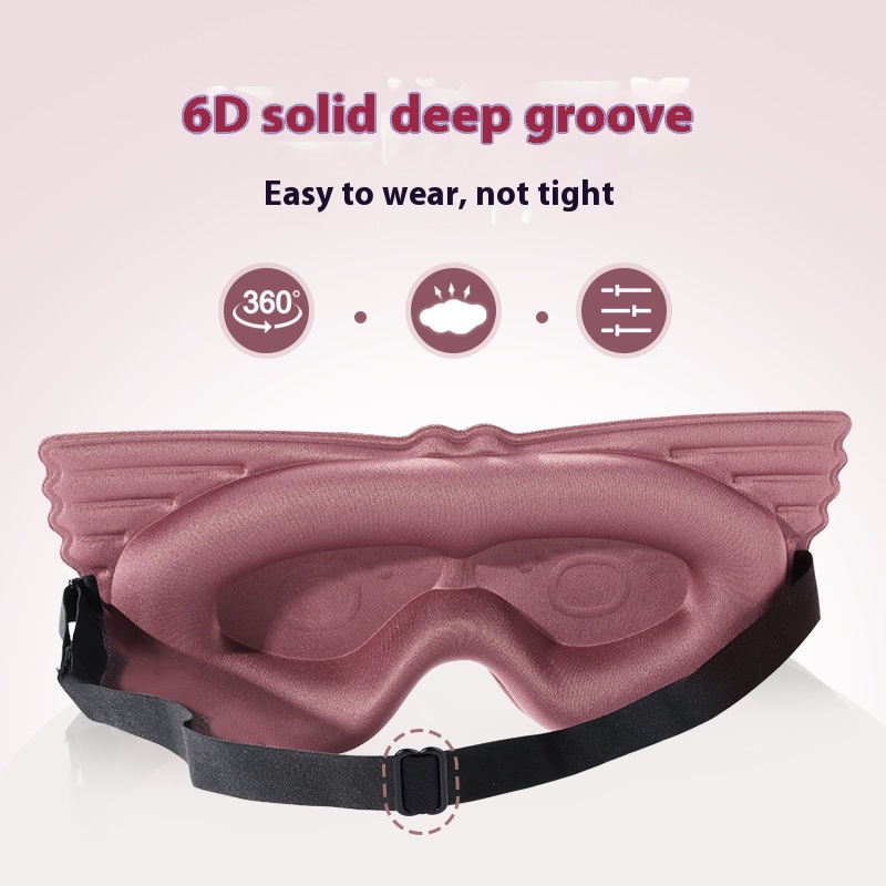 3D Slaapmasker Verduisterend Slapen Oogmasker Ogen Cover Reizen Slaapmasker Draagbare Blockout Licht Slaapmasker Ademende vulling