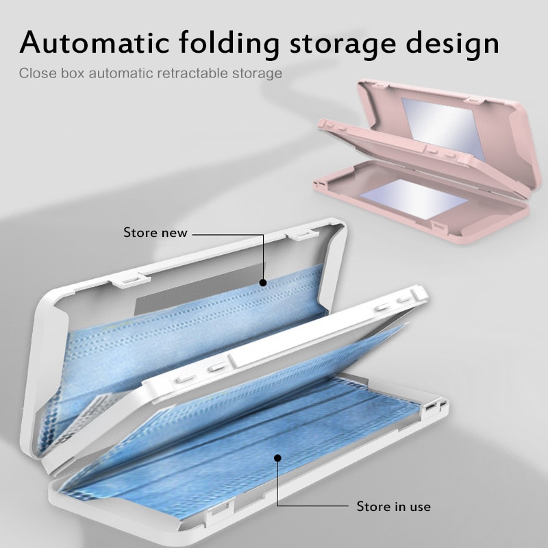 Double-layer Mask Storage Box Masks Packaging Box Moisture-proof Dustproof Portable Rectangular Storage Box Disposable Mask Case