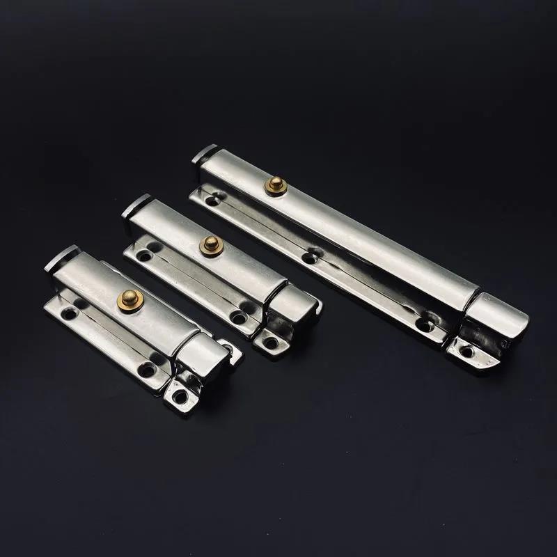 Stainless steel spring bolt thickened automatic spring bolt buckle door lock bathroom door bolt lock anti-theft door lock
