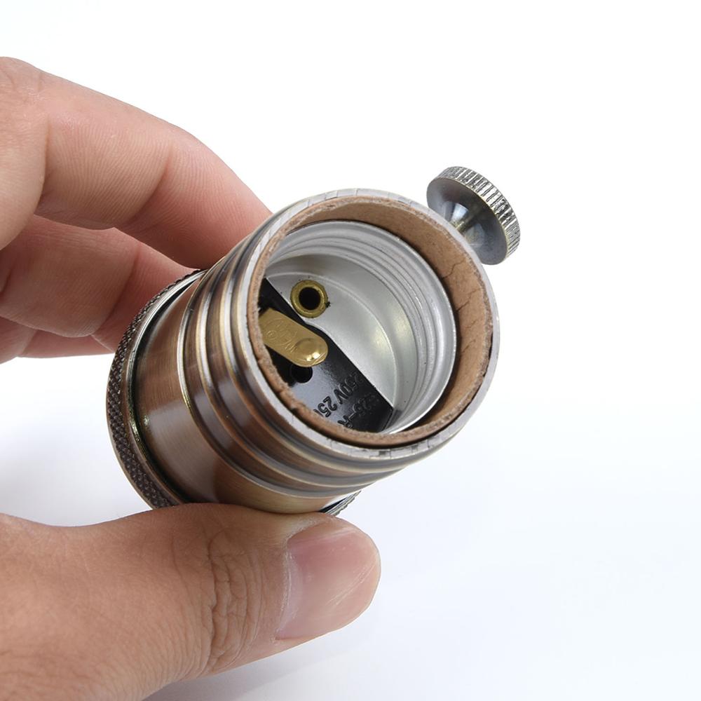 Vintage Edison Lamp Socket E26/E27 Screw Bulb Base Aluminum Lamp Holder Industrial Retro Pendant Fittings Lampholders Fixture
