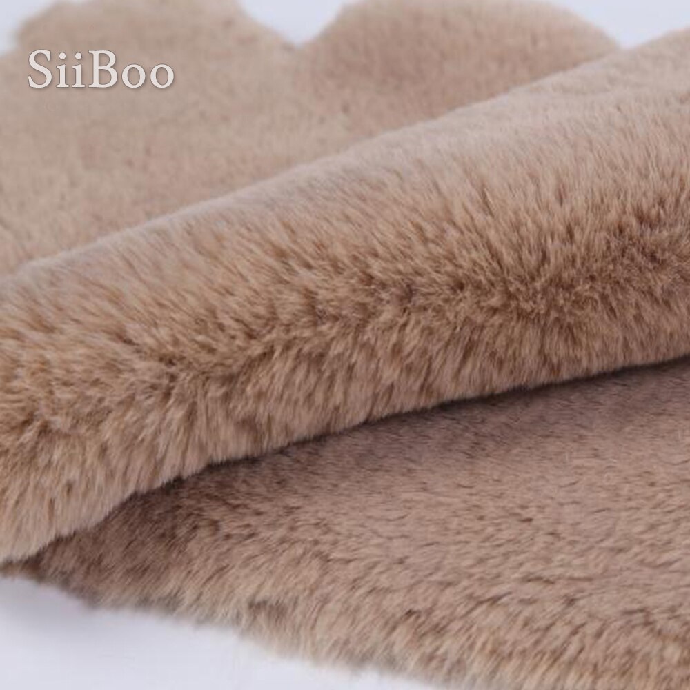 13 Kleuren Solid 2 Cm Faux Fur Stof Konijn Haar Pluche Imitatie Bont Stof Tissue Telas Tecidos Stoffen 160*50 Cm 1 Stuk SP4372