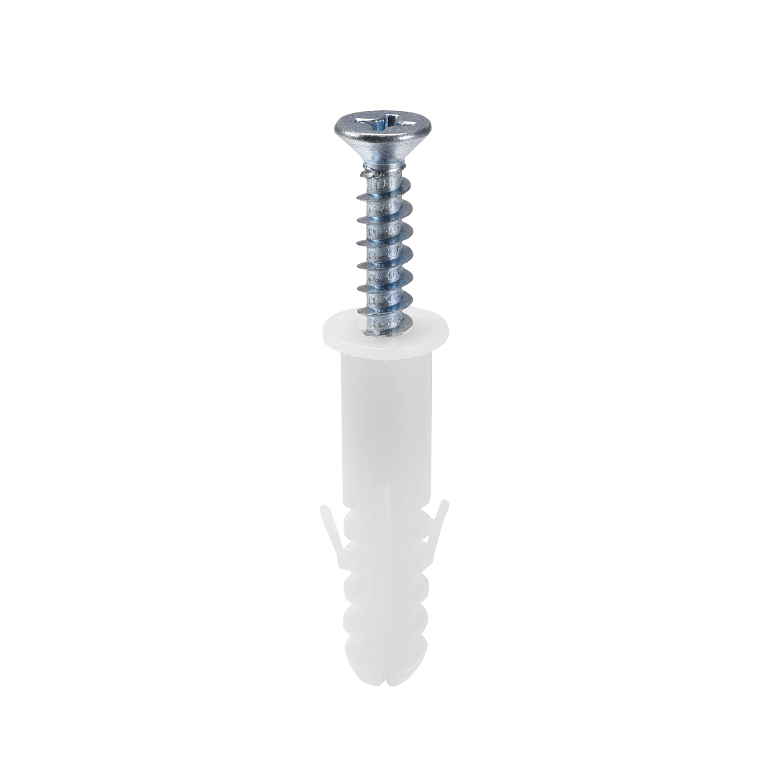Uxcell 50 Pcs Flexibele 10 Mm X 40 Mm Plastic Expansie Pijp Kolom Beton Anker Stekker Frame Bevestigingen Buis met Schroeven Wit
