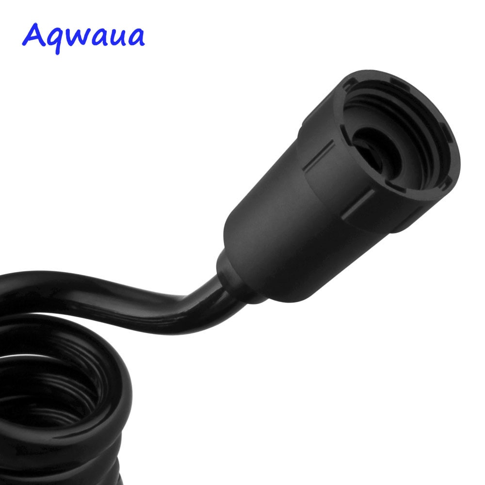 Aqwaua pvc bidet slange sort fleksibel bruserslange 2m telefonledning slange til toilet bidet sprøjte tilbehør til badeværelse