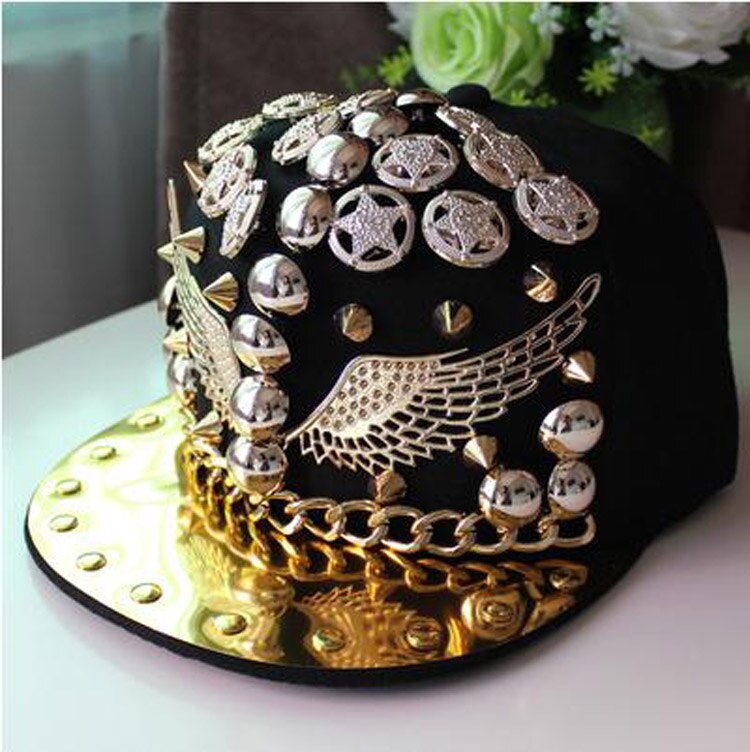 Doitbest Europa Metal Punk Kids Baseball Caps Klinknagels Kinderen Hip Hop Cap Snapback Caps Jongens Meisjes Pet Ouder-kind Hoed: 4 / for kids