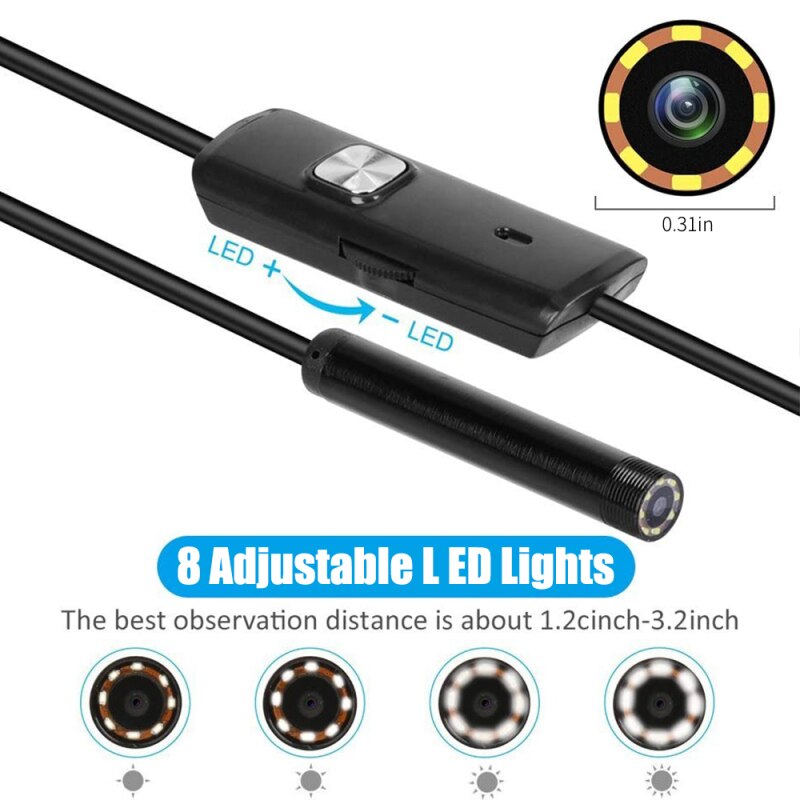 Draadloze Wifi Endoscoop Camera Waterdicht Borescope Inspectie Camera Verstelbare 6 Led IP67 Voor Iphone Android Pc App Auto Reparatie