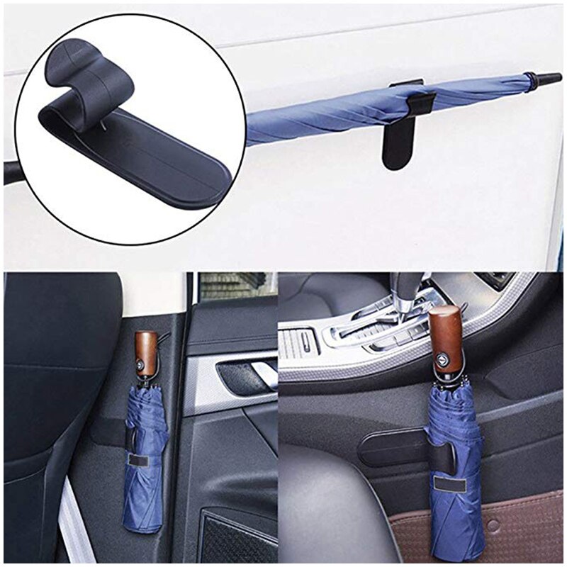 Car Umbrella Hook Portable Auto Vehicle Adhesive Holder Hanger Car Supplies Seat Clip Fastener Racks for Door Cabinet Side ZJ007
