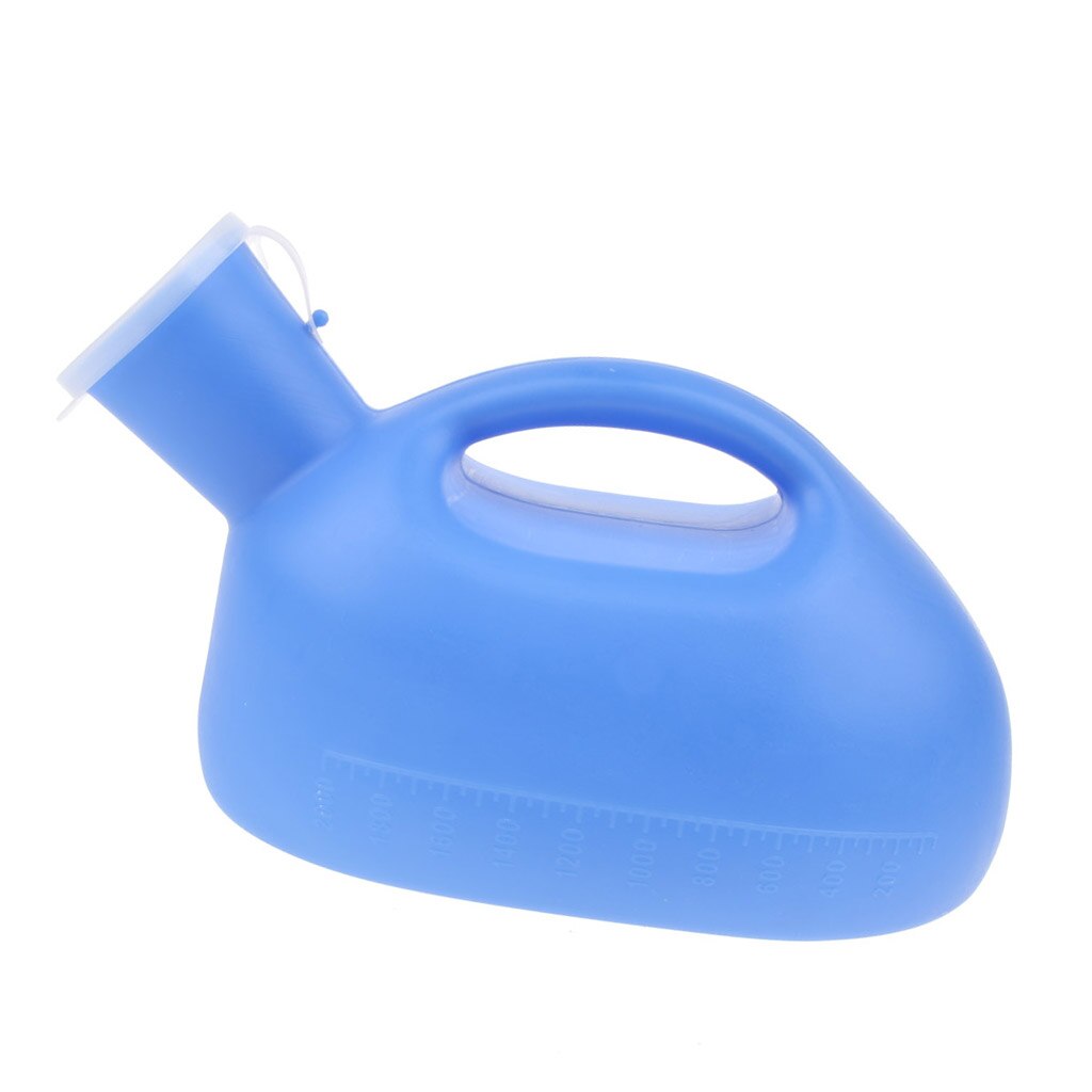 Portable Male Urinal Potty Pee Collector Storage Bottle for Hospital Travel Camping, 2000ml, with Tight Seal Lid, Leakproof