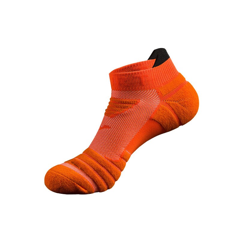 Running Socks Men Basketball Breathable Anti slip Ankle Socks Sport Cycling Walking outdoor sock cotton athletic sock: Orange