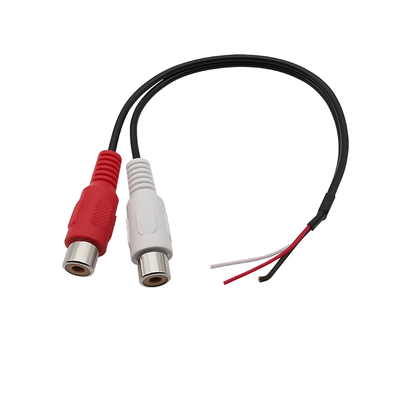 2Stck RCA Stecker/Buchse Audio- Kabel Verlängerung Draht Stecker Adapter RCA Audio- Video Kabel Zopf Schweißen DIY Stecker