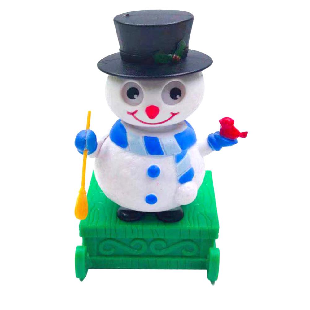 Creatieve Sneeuwpop Zonne-energie Flip Flap Pot Swing Speelgoed Auto-interieur Ornament