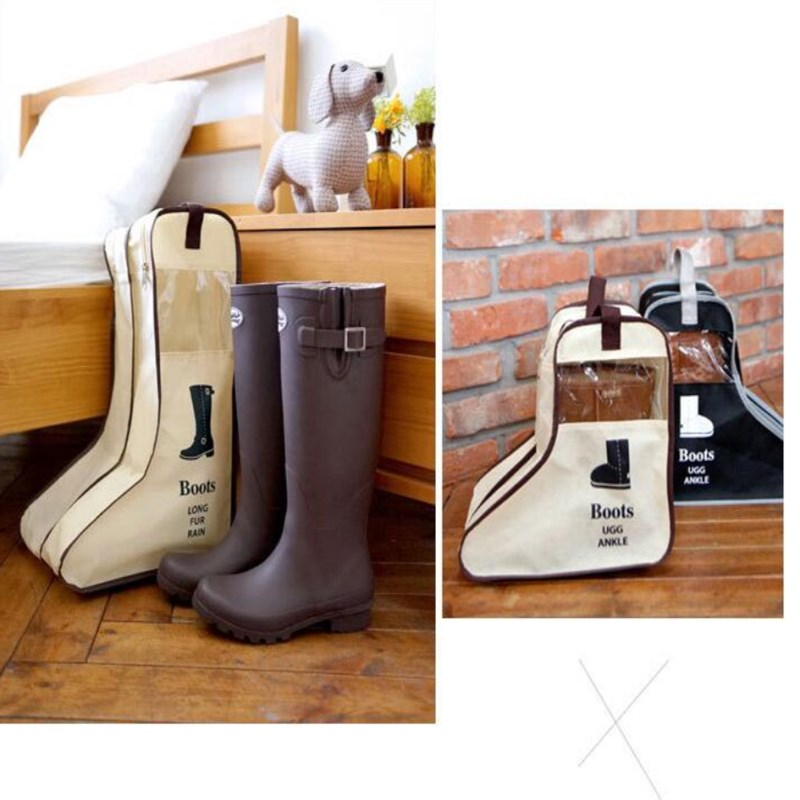 Sac Chaussures Non-tissé Sacs Rangement Chaussures FUYUFU - Housses Anti-poussière Bottes Noir Rangement Chaussures Housse