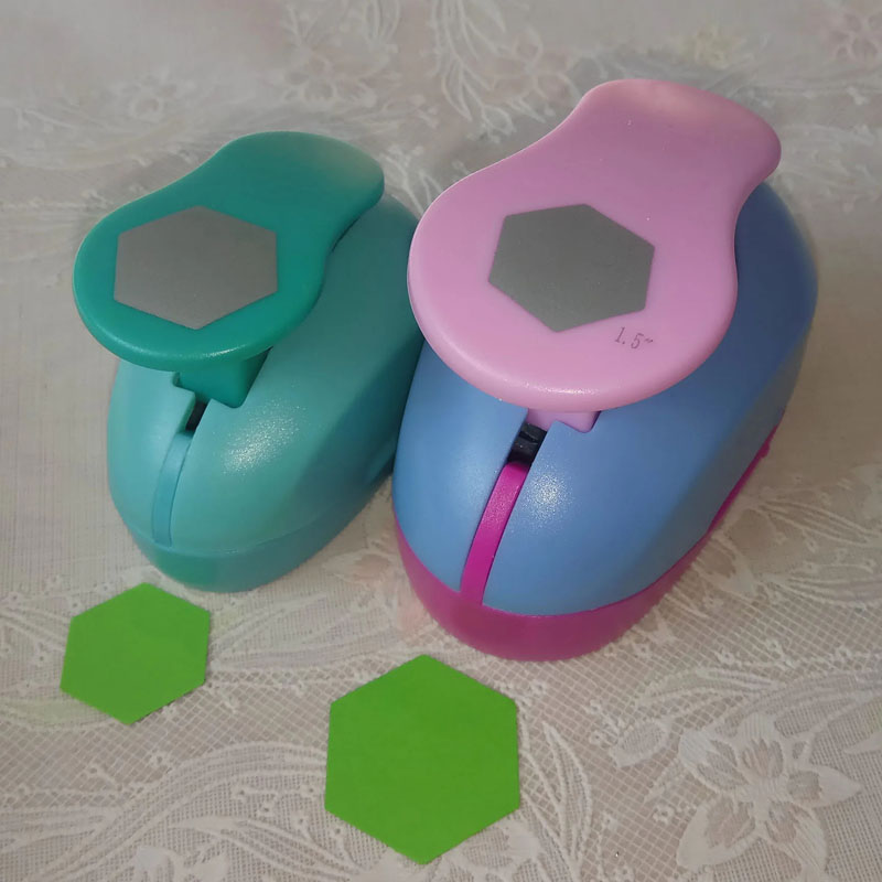 Hexagon Punch Paper Cutter Crafts Scrapbook Embossing Device Kid Hole Punch Cortador De Papel Embossing Tool