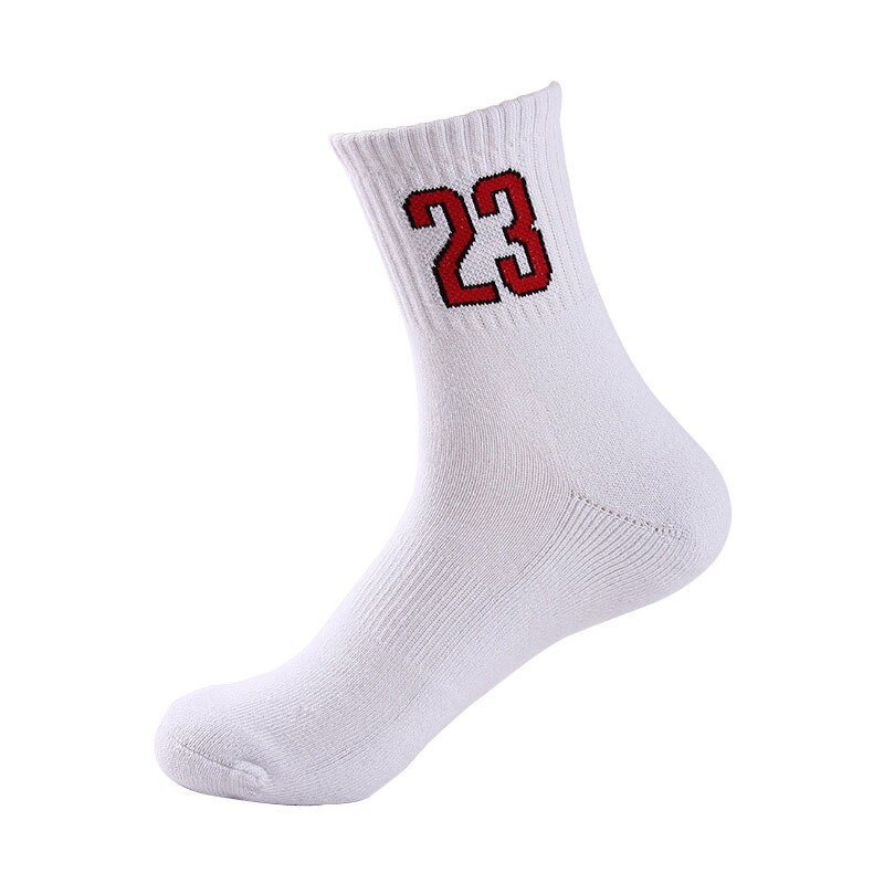 Calcetines de baloncesto de números de algodón, calcetines deportivos gruesos de Elite, antideslizantes, duraderos, calcetines de base de toalla para monopatín