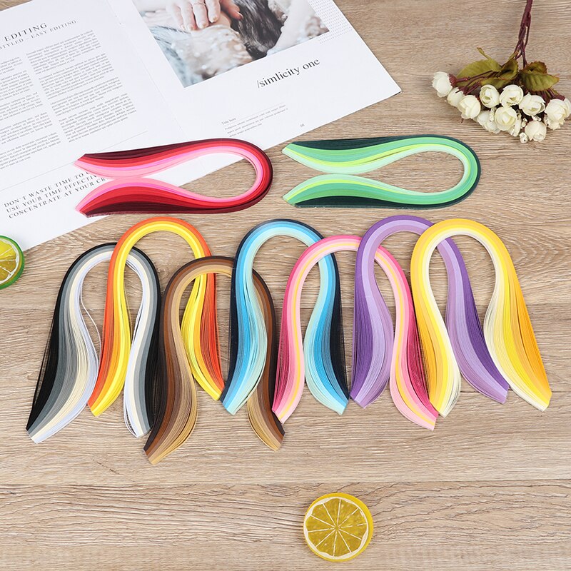 100Pcs/set Paper Quilling Strips Set 3mm 39cm Paper For Craft DIY Quilling Tool Mixed Color Scrapbooking Stripes Paper