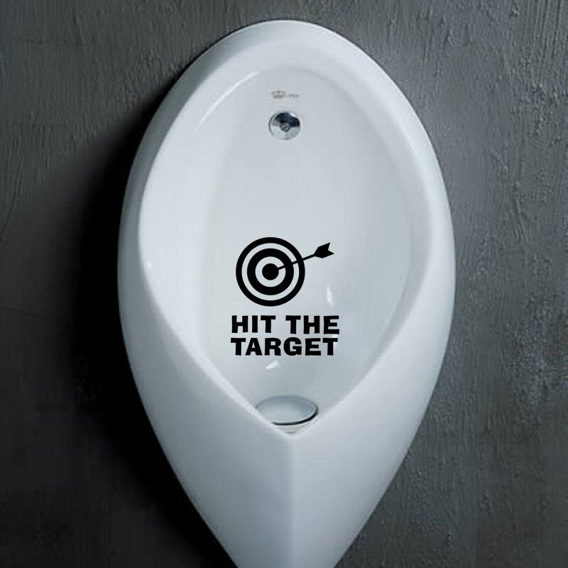 DIY PVC bathroom toilet sticker wall stickers home decor tile Removable Waterproof "HIT THE TARGET" 11*12CM
