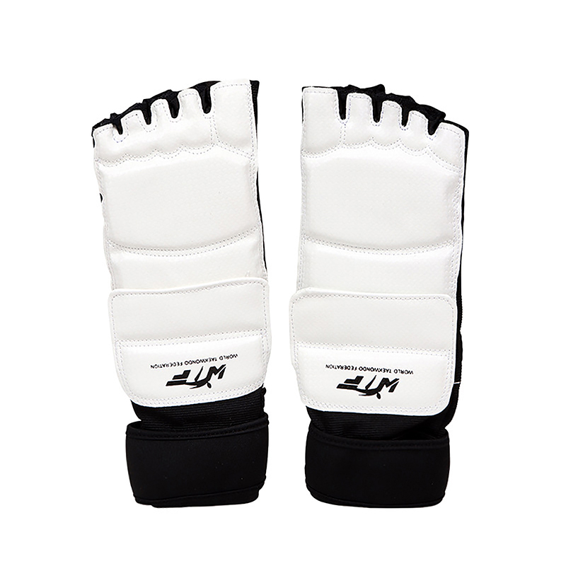 Taekwondo Leder Fußhandschuhe Sparring Karate Knöchelschutz Schutz Ausrügestochen Boxen Kampfsport Fußschutz Socke Erwachsenes Art: Blau