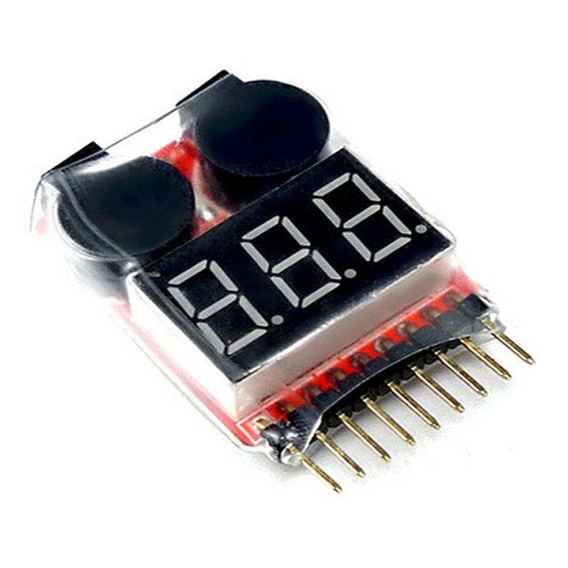 Rc buzzer 1-8s lipo alarm warner schutz checker spænding led buzzer tester  b0 o 1