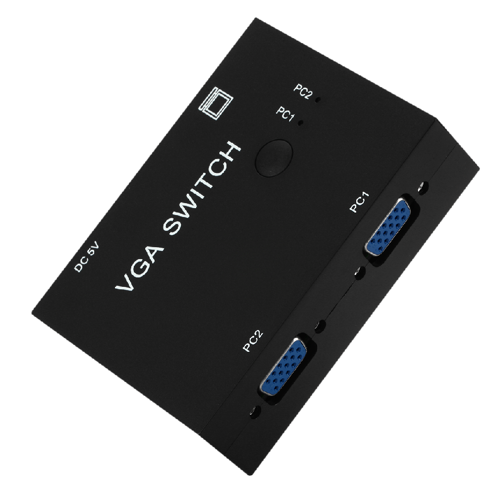 2 In 1 Out Switcher 2 Poort Vga Switch Box Vga Voor Consoles Set-Top Boxes 2 Hosts delen 1 Display Notebook Projector Computer