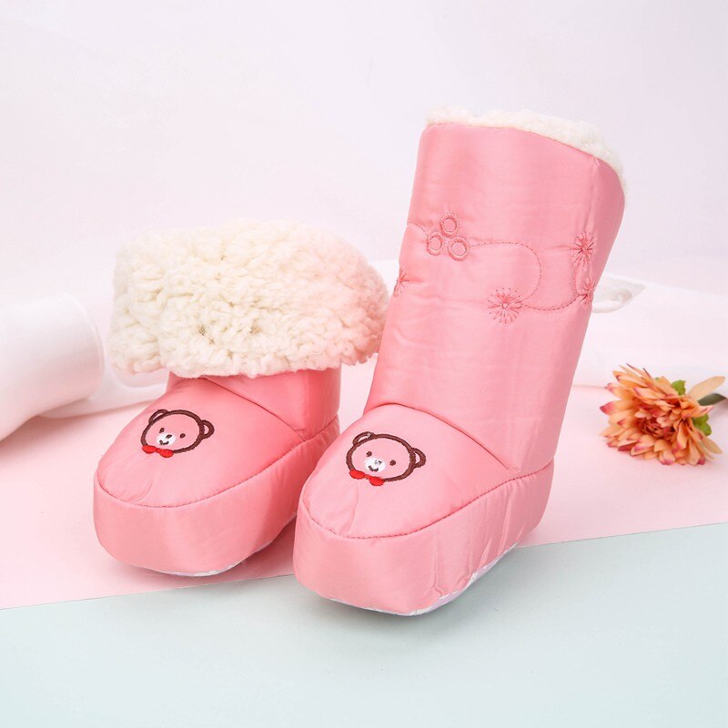 Winter Warm Baby Snowboots Plus Fluwelen Peuter Laarzen Baby Schoenen Pasgeboren Zachte Zool antislip Crib Schoenen