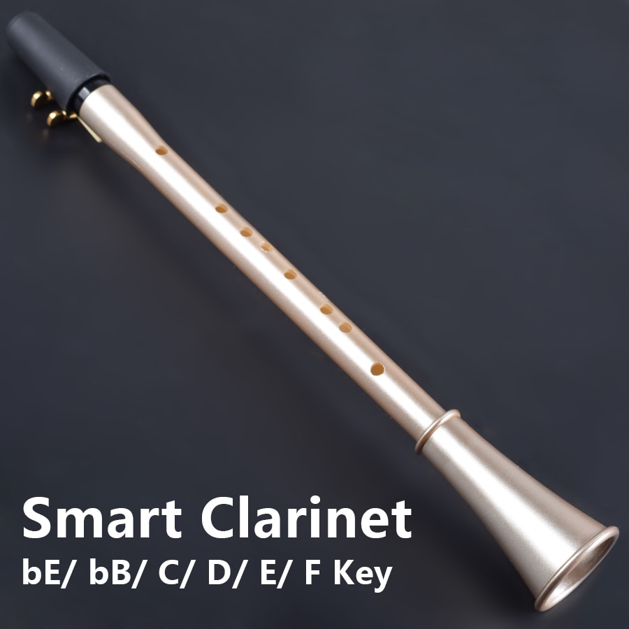 Mini clarinete chino saxo de bolsillo, Saxo inteligente Instrumentos musicales de viento principiantes con cañas Bb/ Eb/ C/ D/ E/ F Key