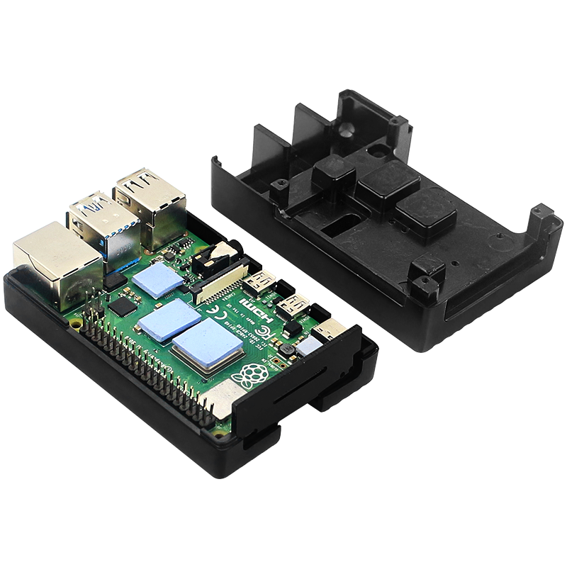 Raspberry Pi 4 Aluminum Case Armor Shell with Dual Cooling Fan 4 Heatsinks Active & Passive Cooling for Raspberry Pi 4 Model B