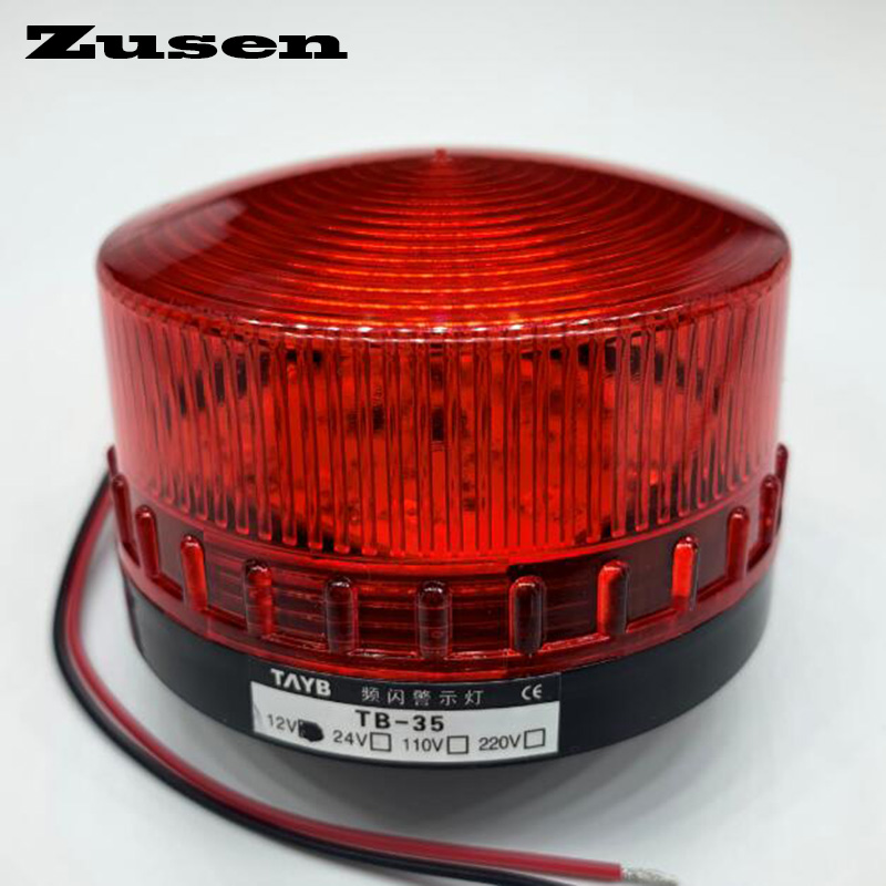 Zusen TB35-R 12V 24V 110V 220V Red Security Alarm Strobe Signaal Waarschuwingslampje Led Lamp Kleine knipperlicht